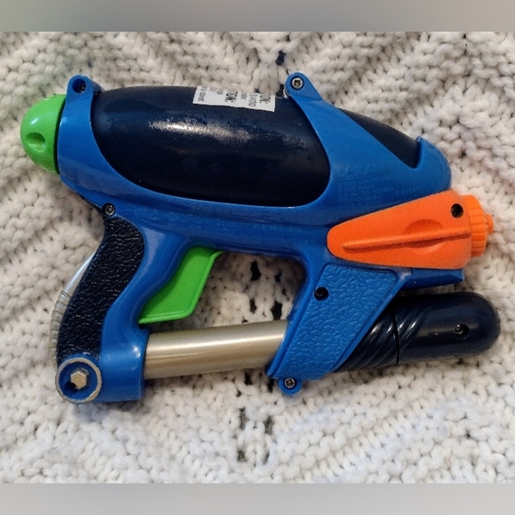 Super Soaker XP 215 Water Stealth Pistol Blue Green 2000 Hasbro Mini Larami Y2K - Picture 2 of 3